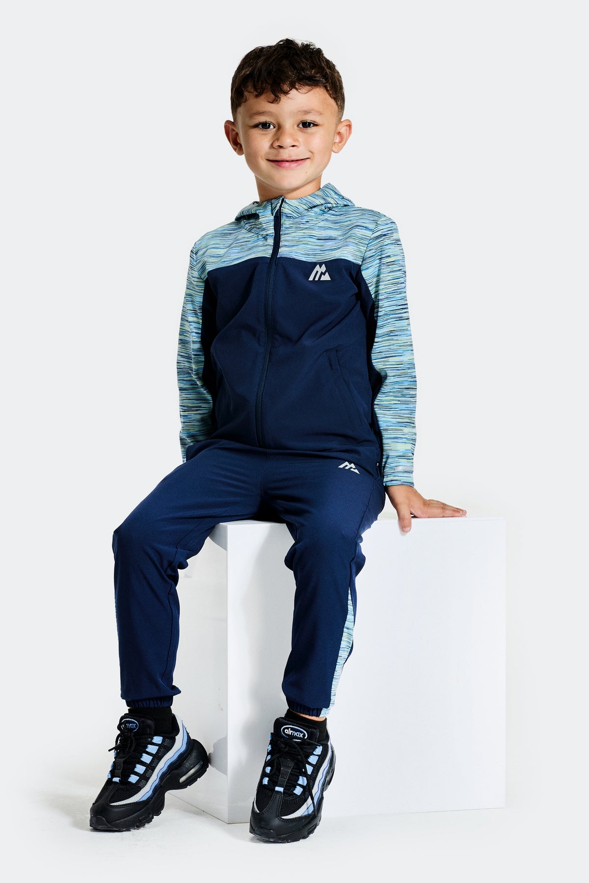 Montirex Infant Boys' Trail Windbreaker/Pant Set - Navy/Blue/Citrus
