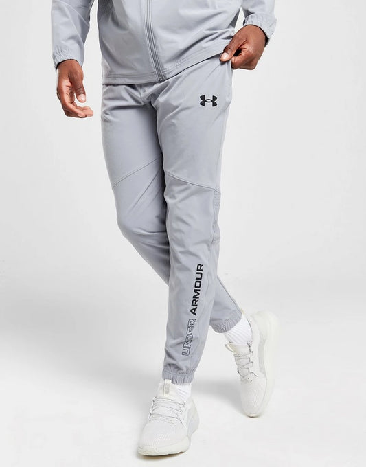 UNDER ARMOUR LOCK UP WOVEN TRACK PANT - LIGHT GREY