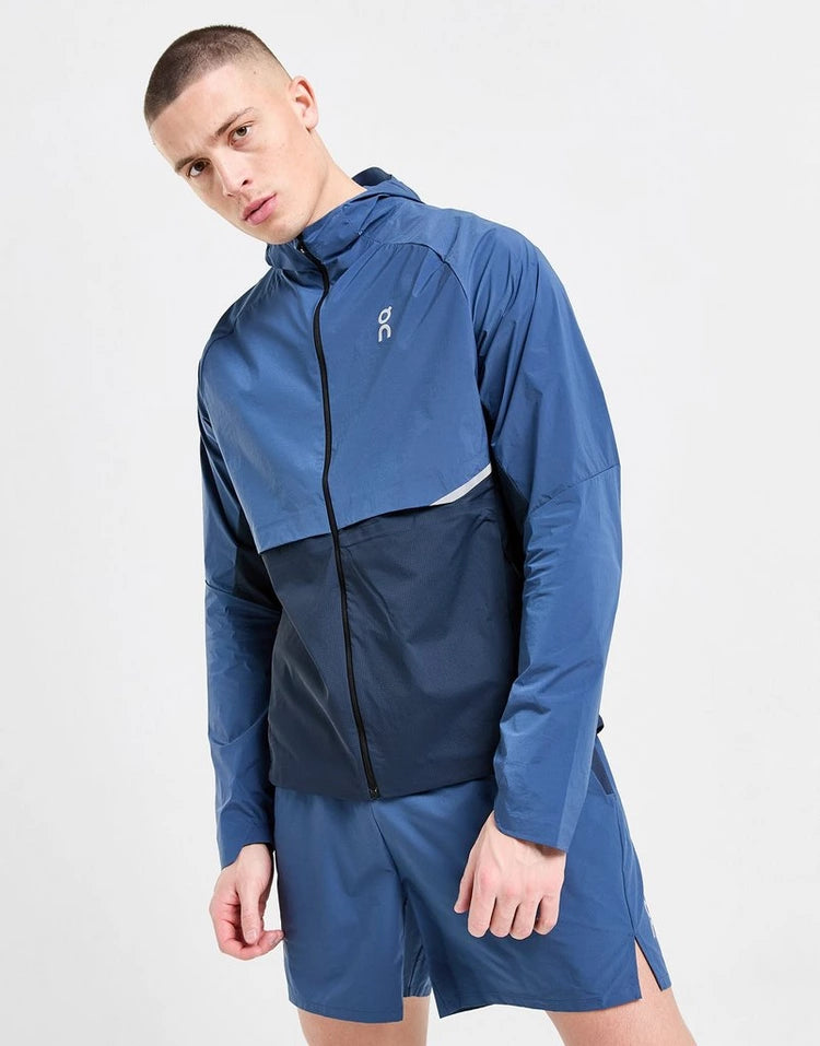 ON RUNNING HOODED JACKET - BLUE