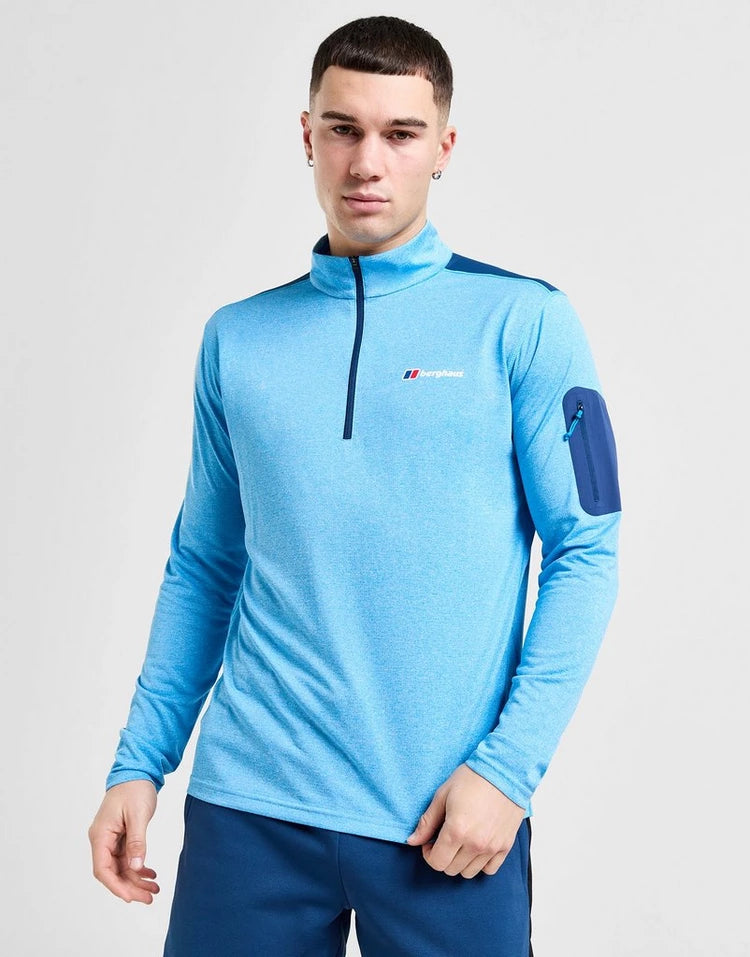 BERGHAUS EXPLORER LONG SLEEVE TOP - LIGHT BLUE