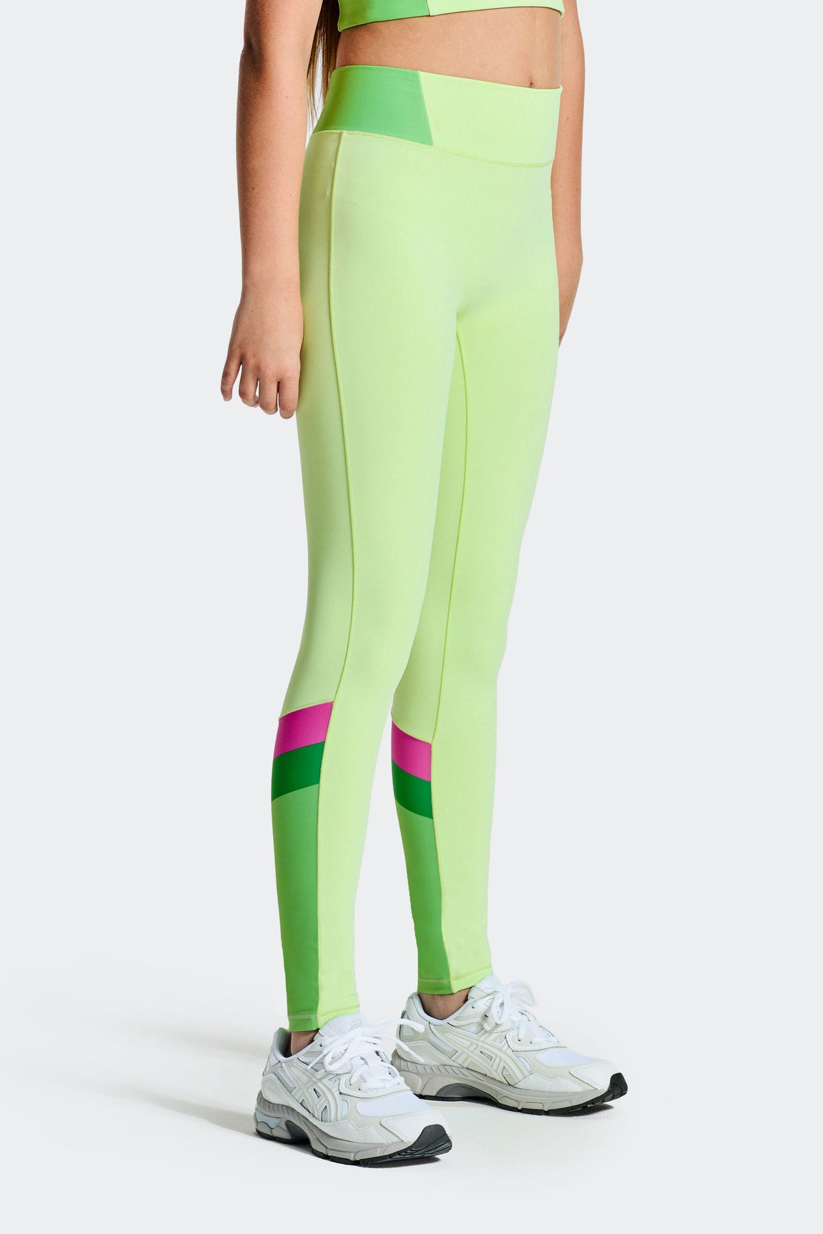 Montirex Girls' Lumina Legging - Iced Matcha Pistachio Clover Magenta