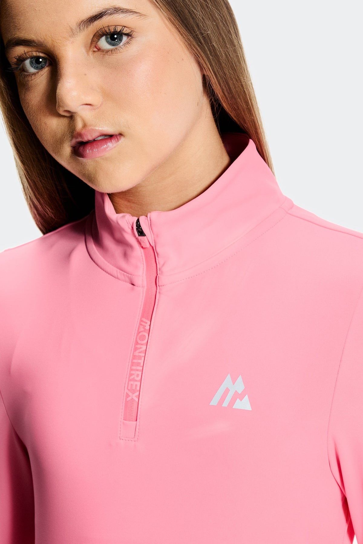 Montirex Girls' Icon 1/4 Zip - Sweet Pink