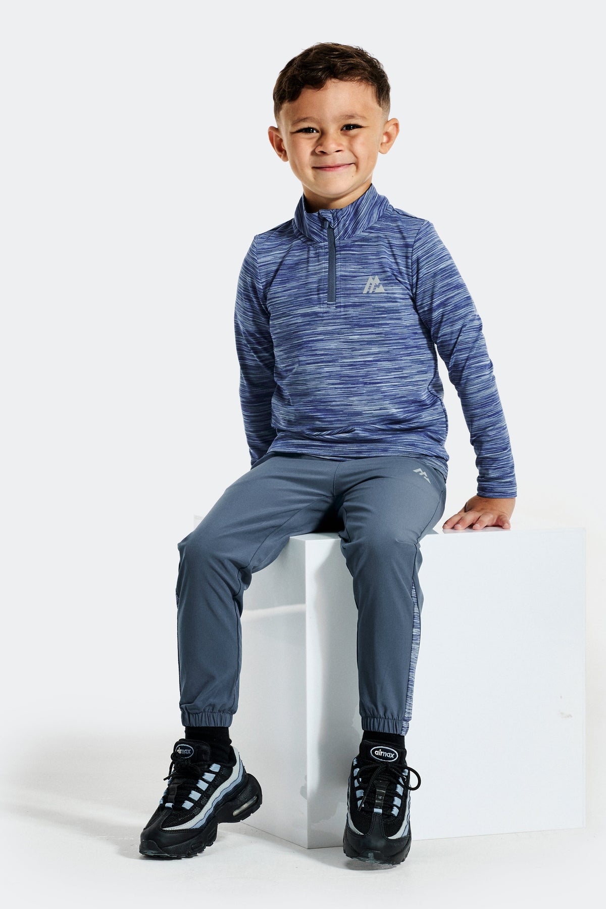 Montirex Infant Boys' Trail 1/4 Zip - Blue Slate Cosmic Blue Blue Tide
