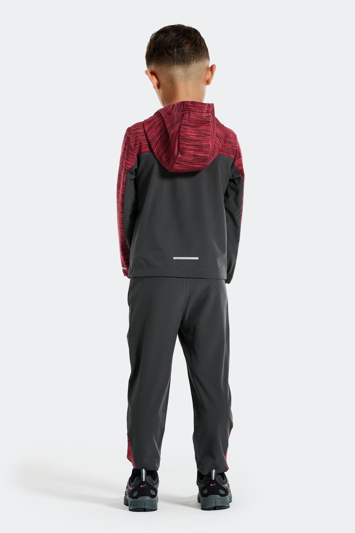 Montirex Infant Boys' Trail Windbreaker/Pant Set - Asphalt Oxblood Claret Red Rush