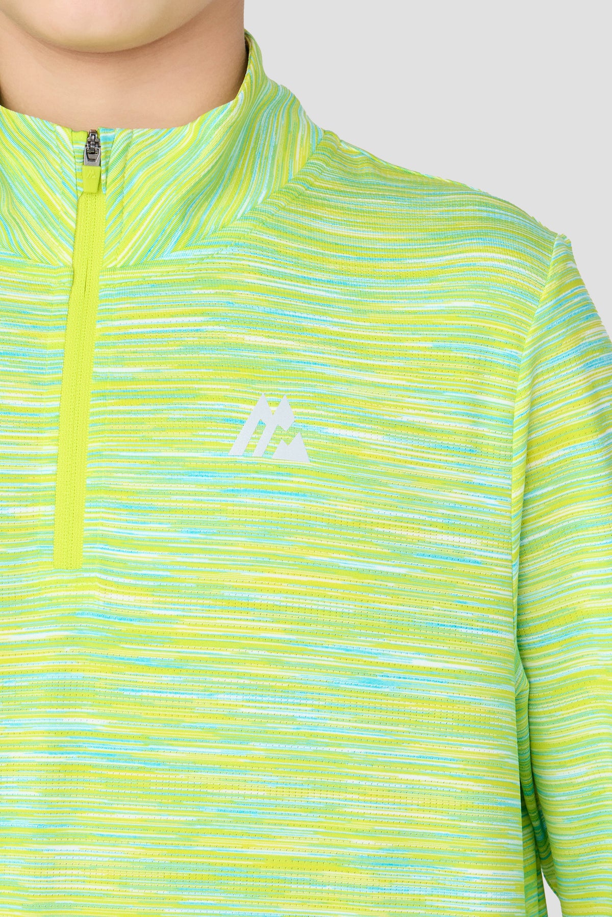 Montirex Junior Trail 1/4 Zip - Sunflower Electric Lime White Neon Sky