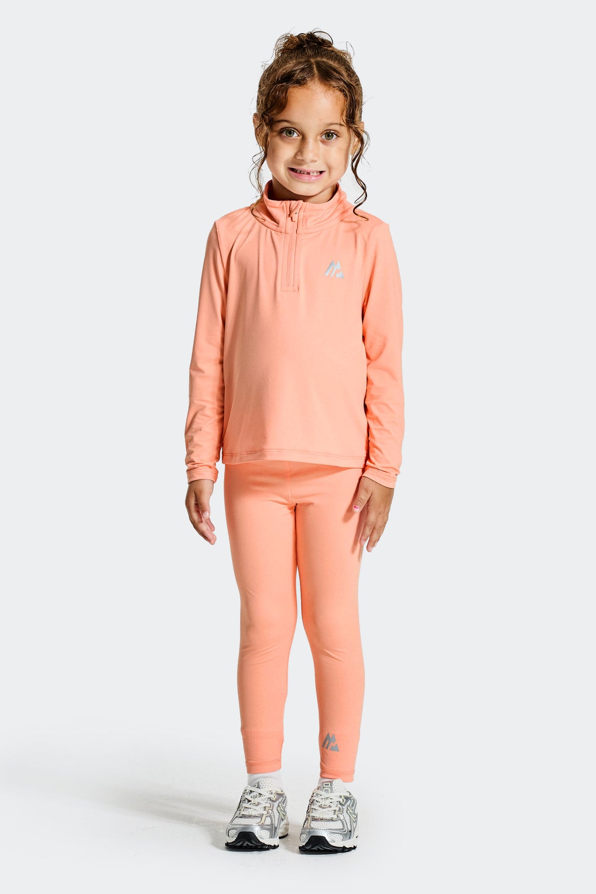 Montirex Infant Girls' Bounce 1/4 Zip/Legging Set - Peach Punch