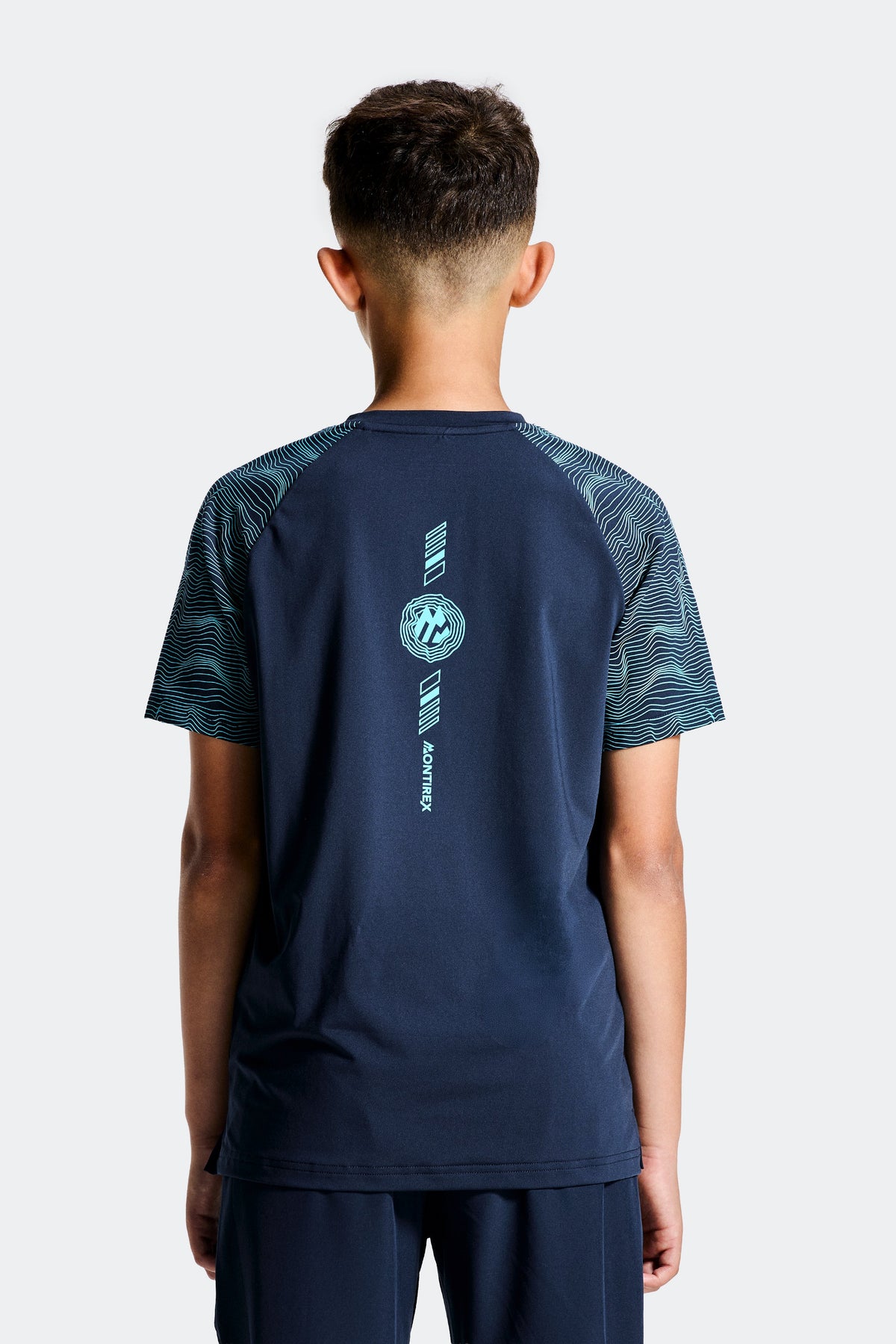Montirex Junior Energy T-Shirt - Midnight Blue Neon Sky