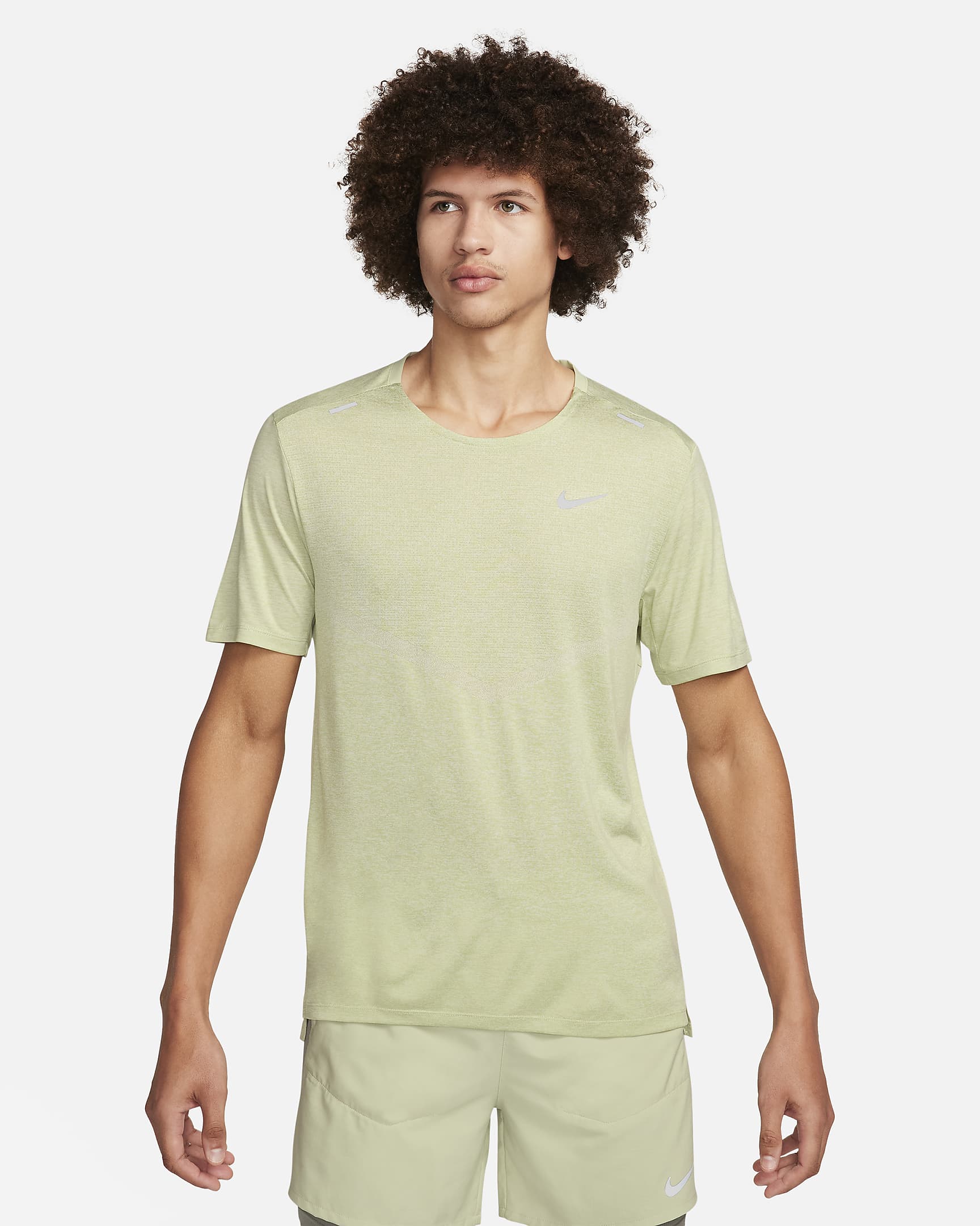 NIKE 365 RISE T SHIRT - OLIVE AURA / HEATHER