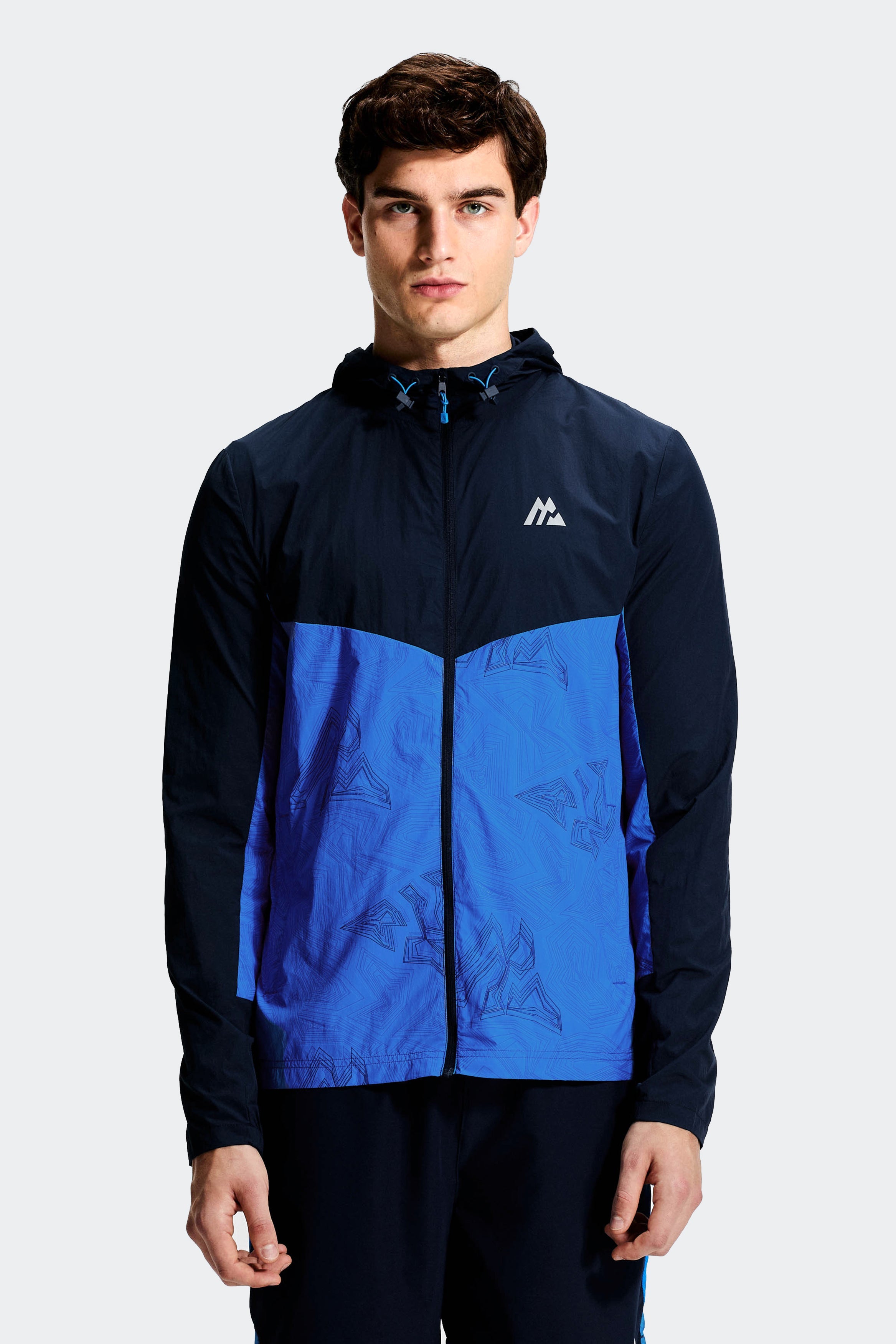 Montirex Geo M Print Windbreaker Blue