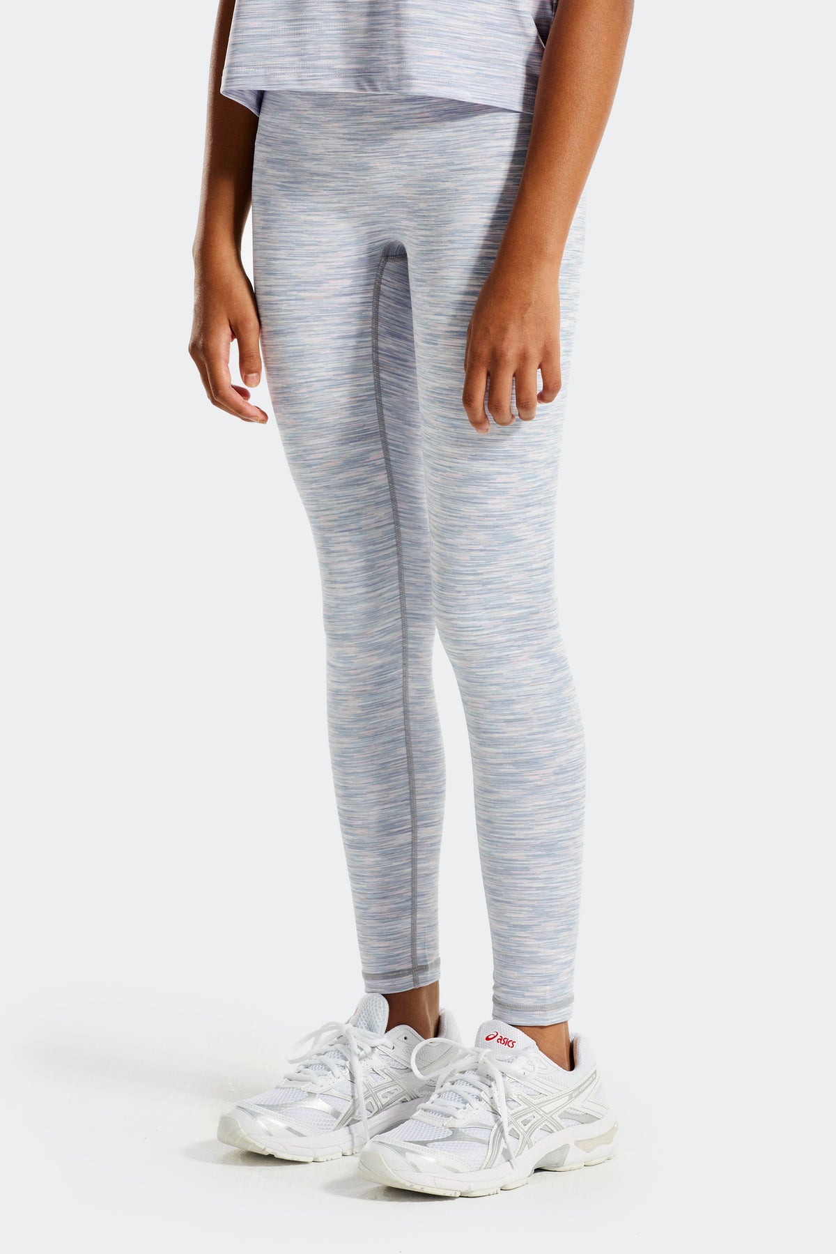 Montirex Girls' Trail Legging - Grey/Blue/Pink/White