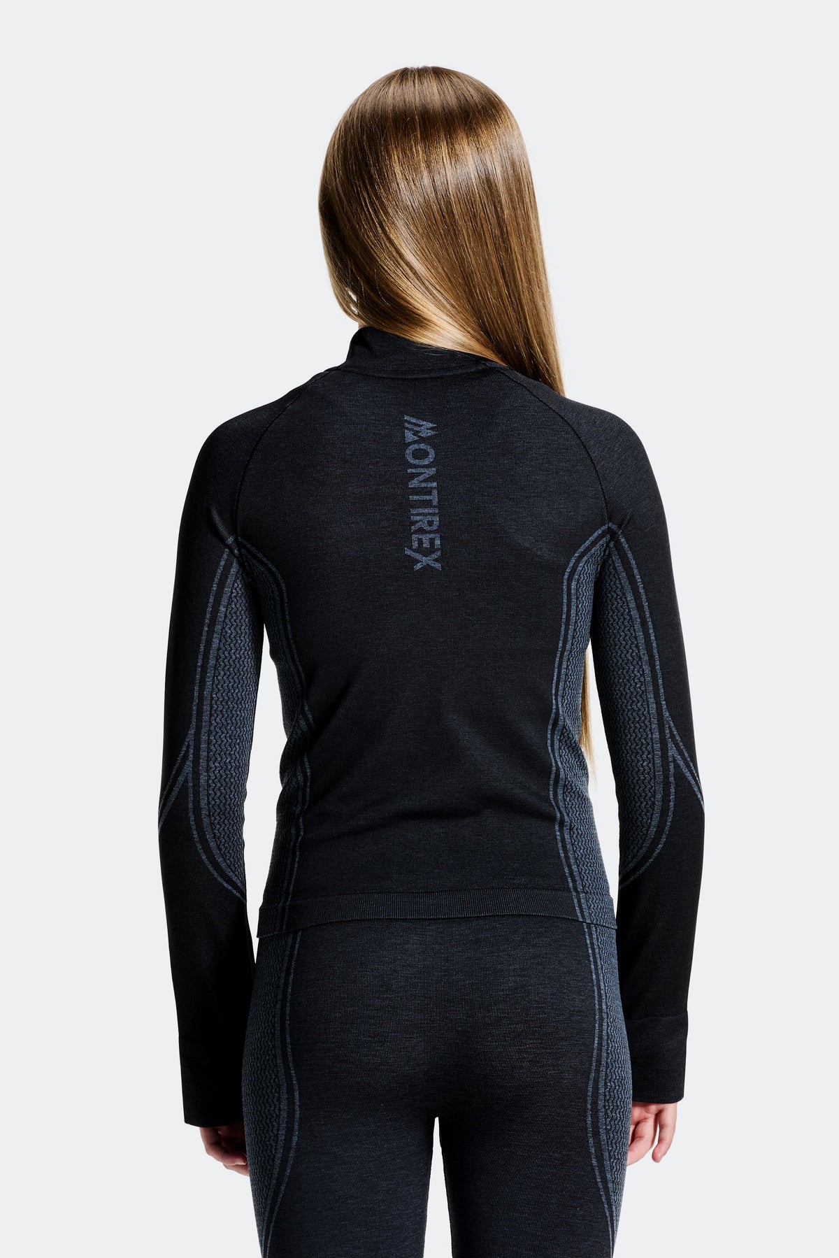 Montirex Girls' Harmony Full Zip - Black Cadet Grey