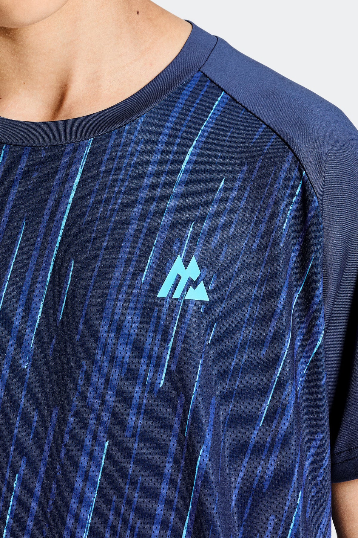 Montirex Junior Vigour T-Shirt - Midnight Blue Marine Blue Neon Sky