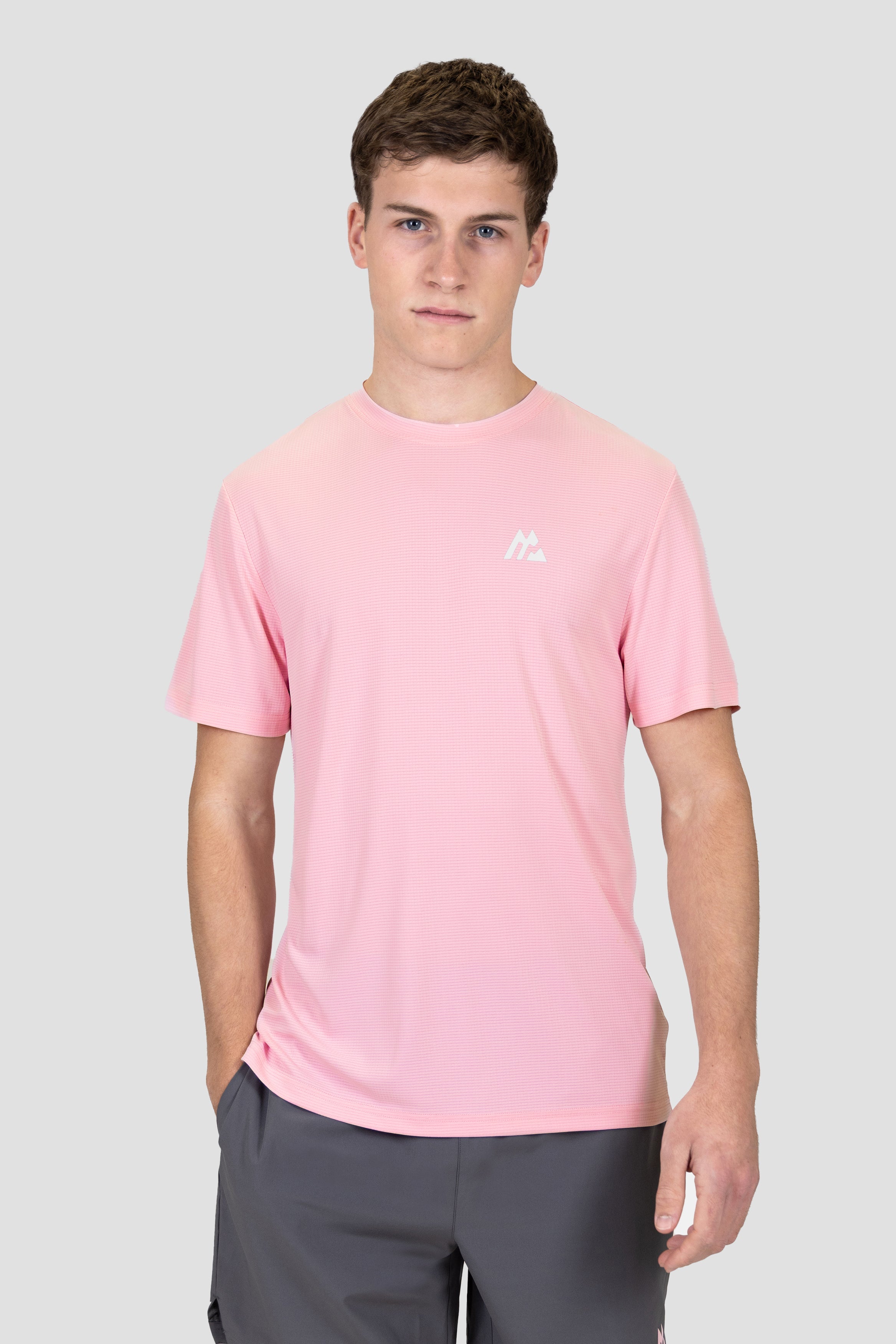 Montirex Peak Gridded T-Shirt – Pink