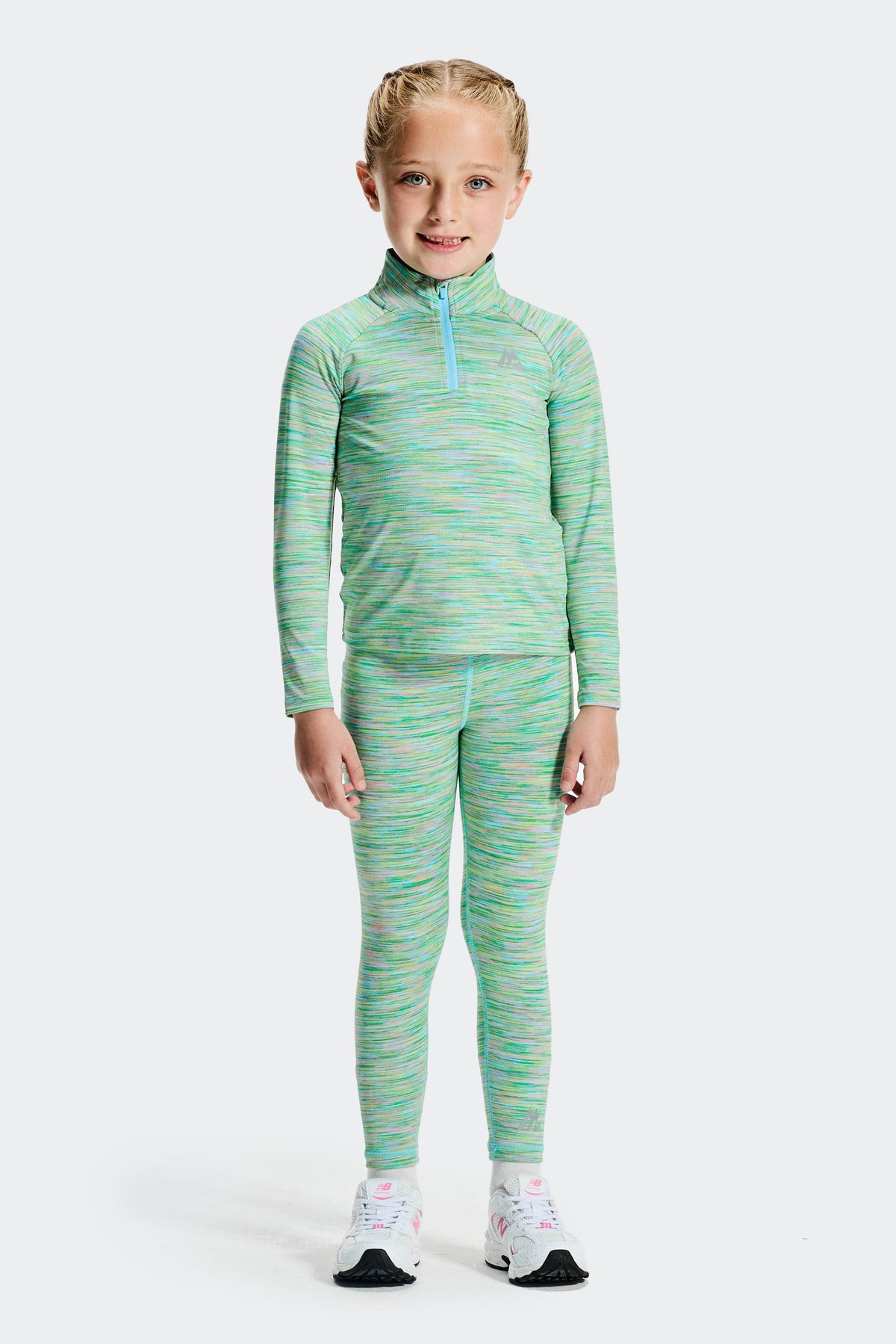 Montirex Infant Girls' Trail 1/4 Zip/Legging Set - Green/Blue/Lilac/Pink
