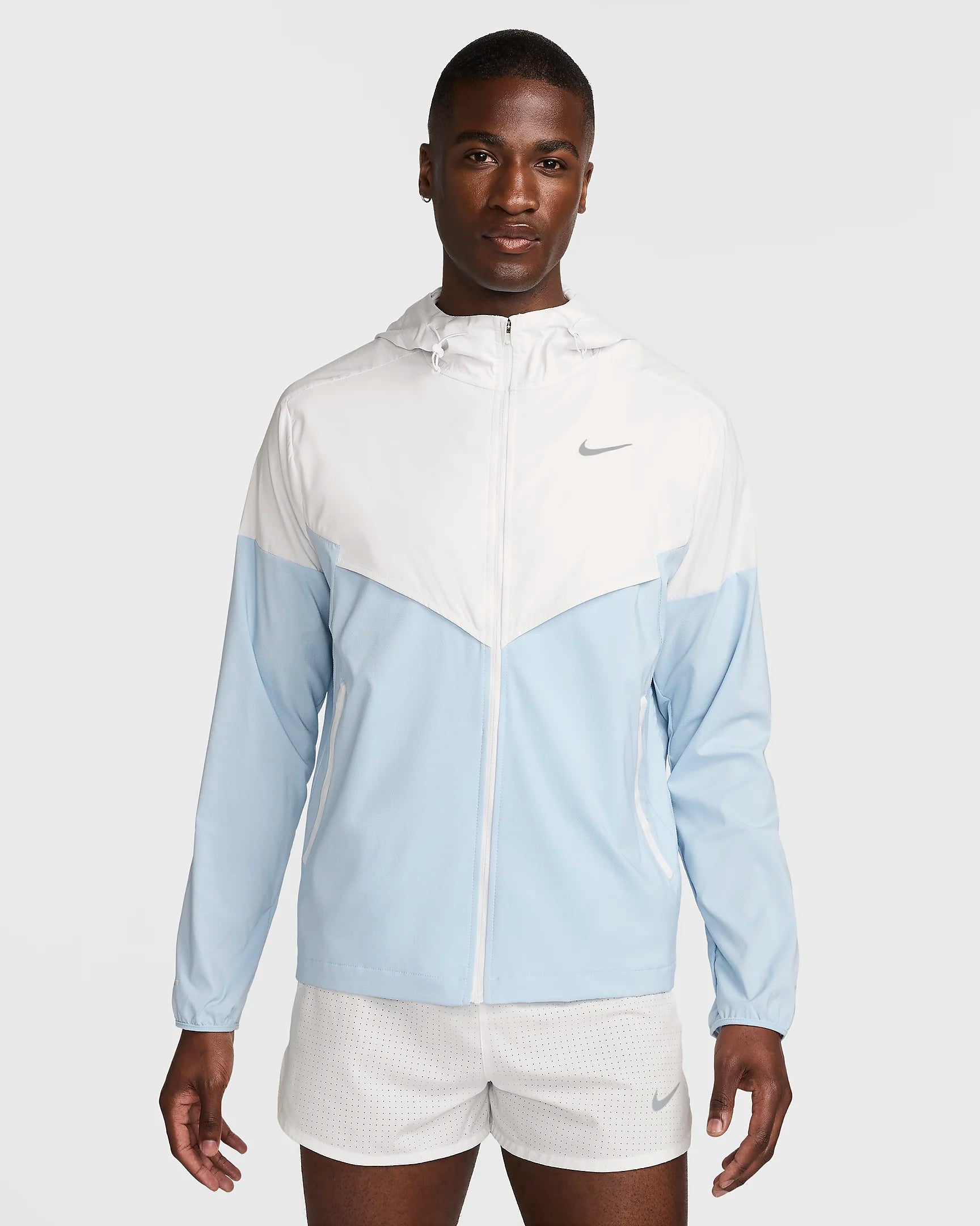 NIKE REPEL WINDRUNNER - PLATINUM TINT / LIGHT BLUE