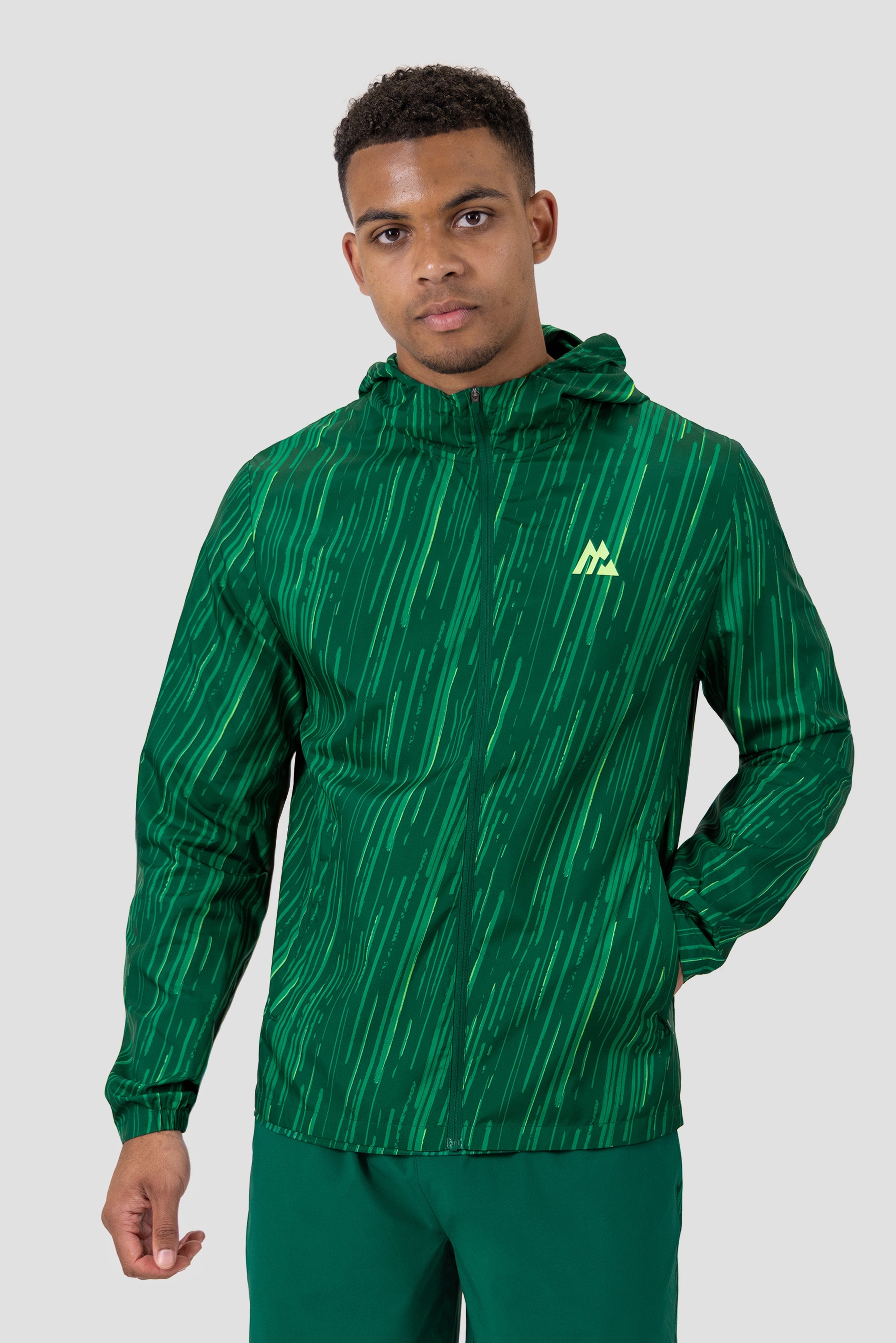 Montirex Vigour Print Windbreaker – Green, Neon Green